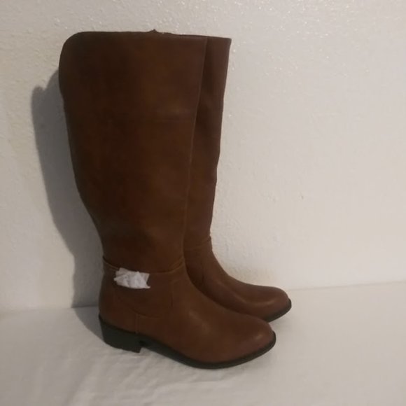 St. Johns Bay women's size 9 cognac (brown) riding boots - Picture 6 of 11